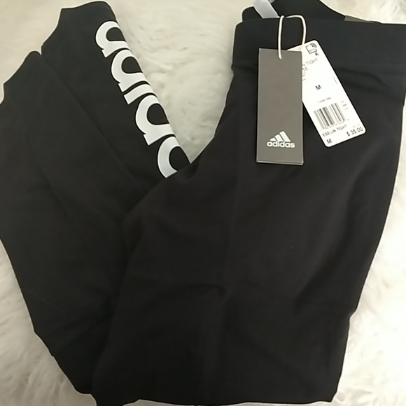 NWT Adidas Essentials linear leggings. Sz Med - Picture 6 of 8